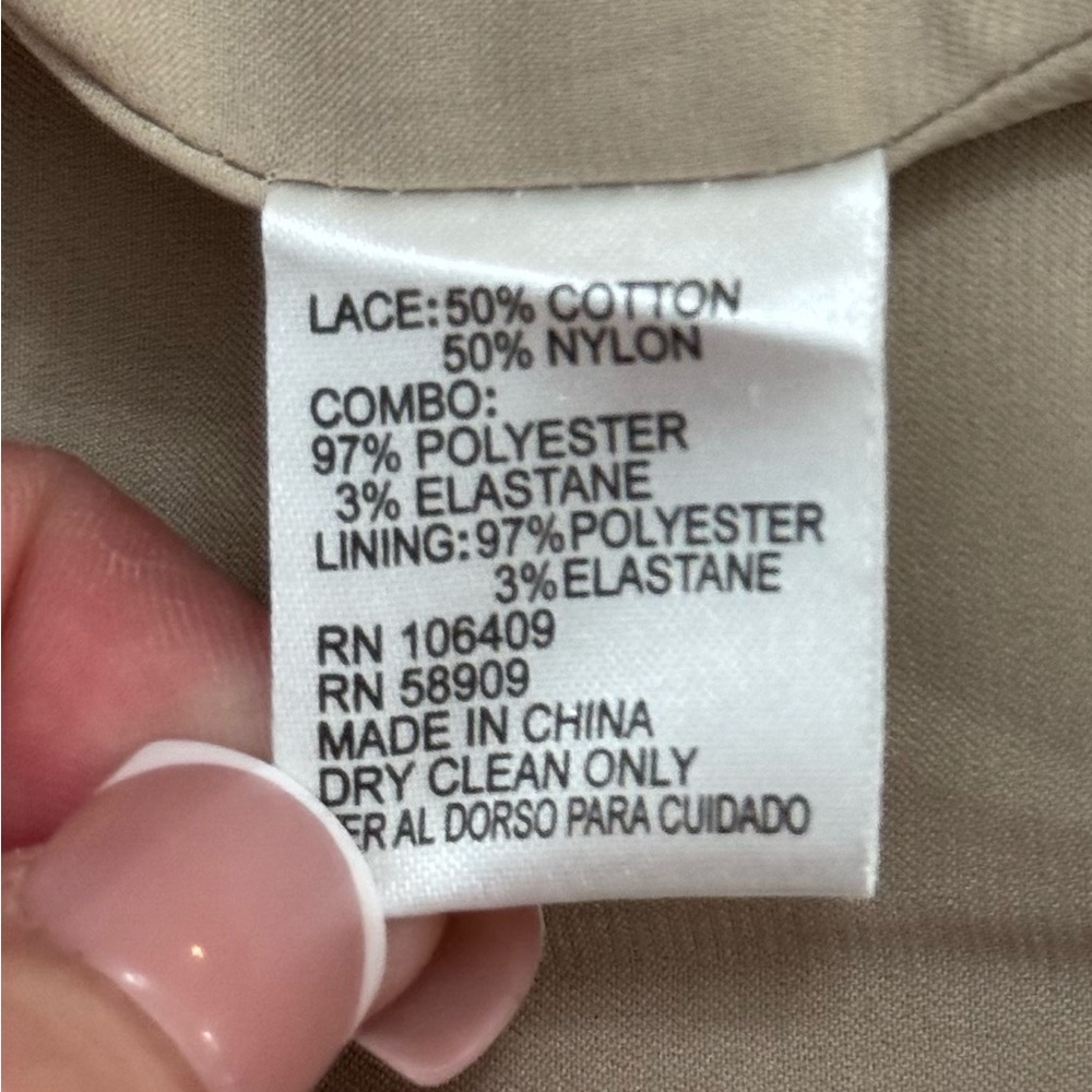 NEW Antonio Melani Bettye Ivory Beachwood Lace 3/4 Sleeve Sheath Dress Size 2 - Picture 10 of 11